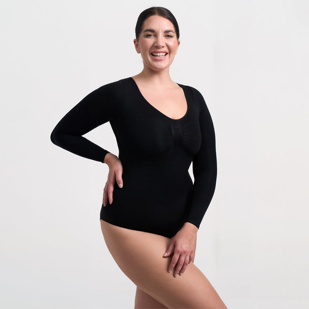 Kobieco skrojone body modelujące z wysokiej jakości oddychającego materiału