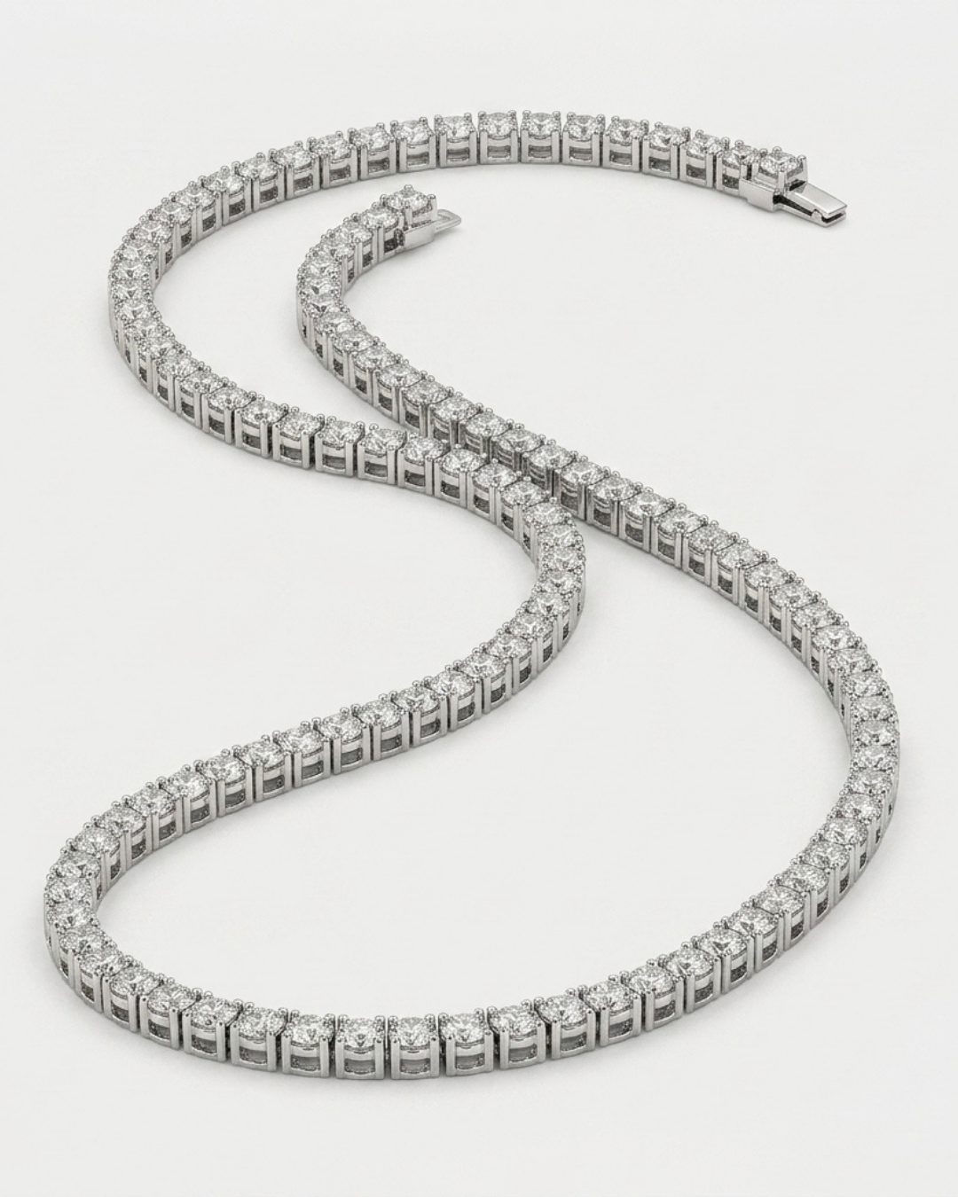 Komplet biżuterii męskiej z łańcuszkiem tennis chain