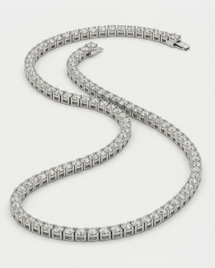 Komplet biżuterii męskiej z łańcuszkiem tennis chain
