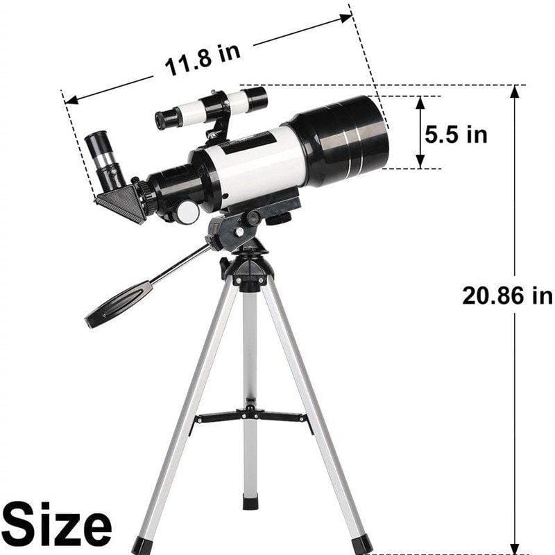 Młody odkrywca korzystający z teleskopu astronomicznego do nauki i obserwacji kosmosu