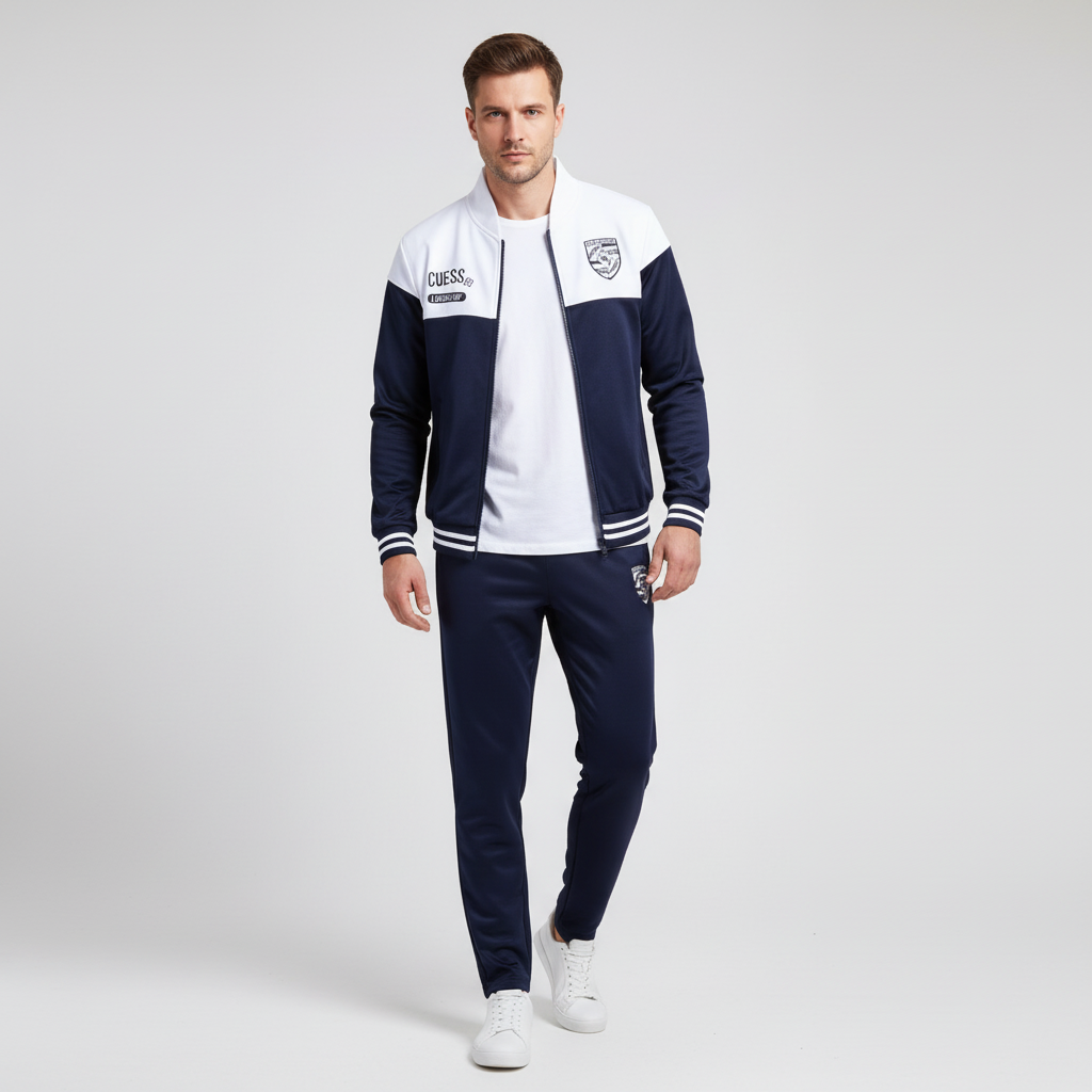 Sylwetka modela w pełnym męskim dresie sportowym Eddie