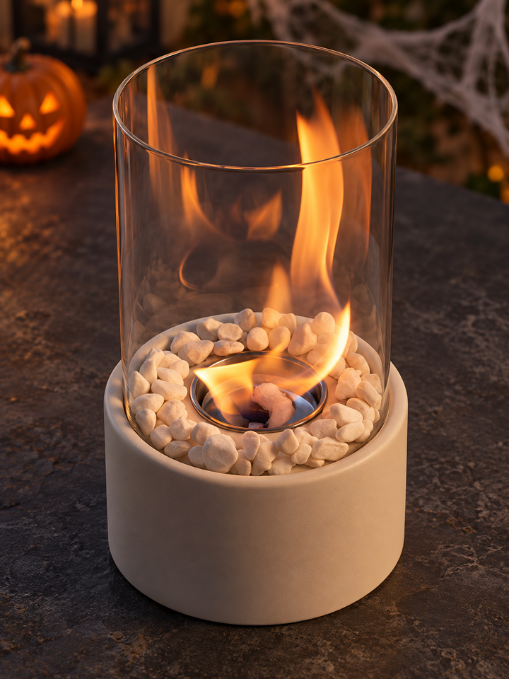 Ozdobna lampa olejowa Halloween ze szkła, klimatyczna dekoracja