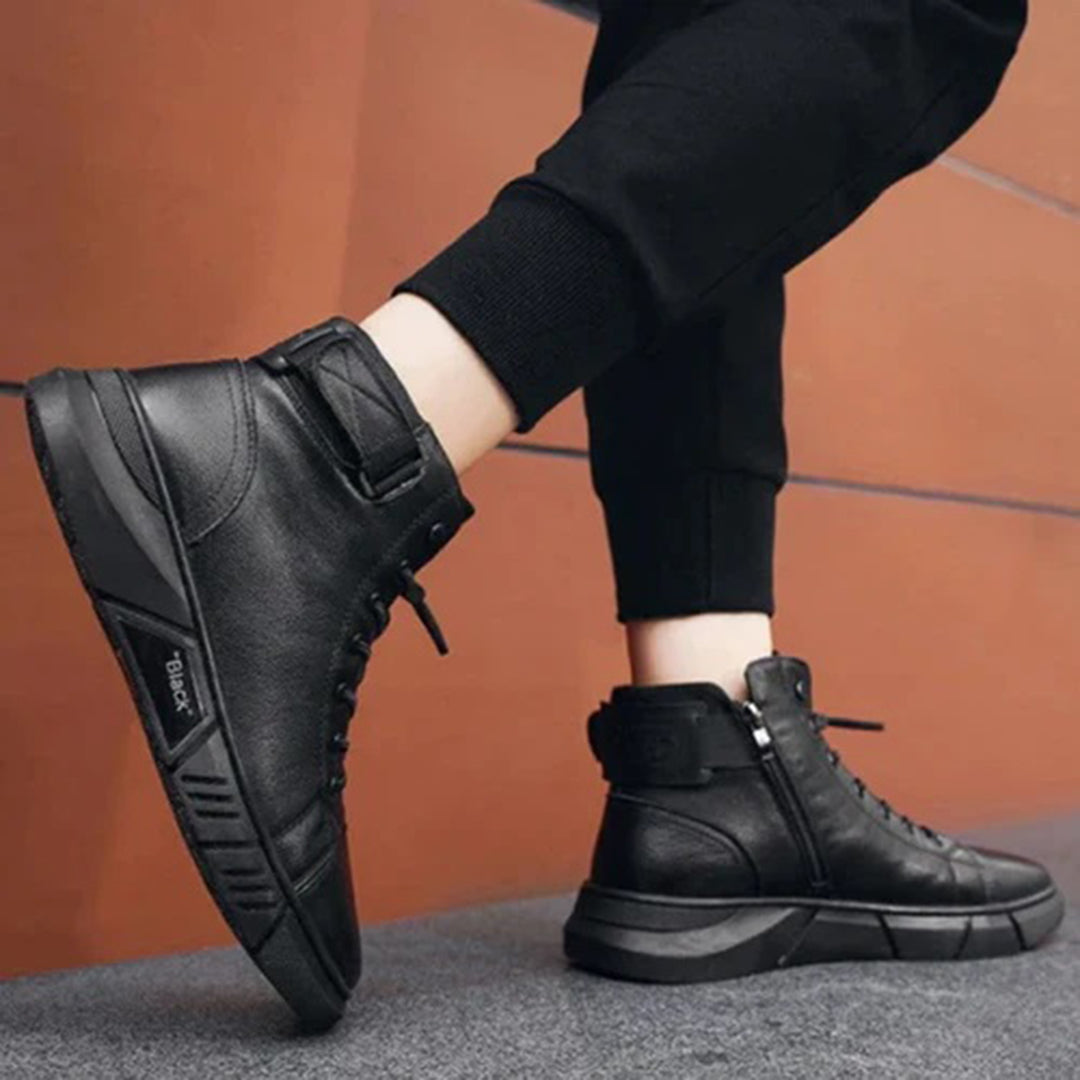 Wygodne buty zimowe męskie casual ocieplane botki za kostkę