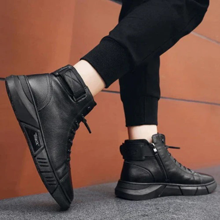 Wygodne buty zimowe męskie casual ocieplane botki za kostkę