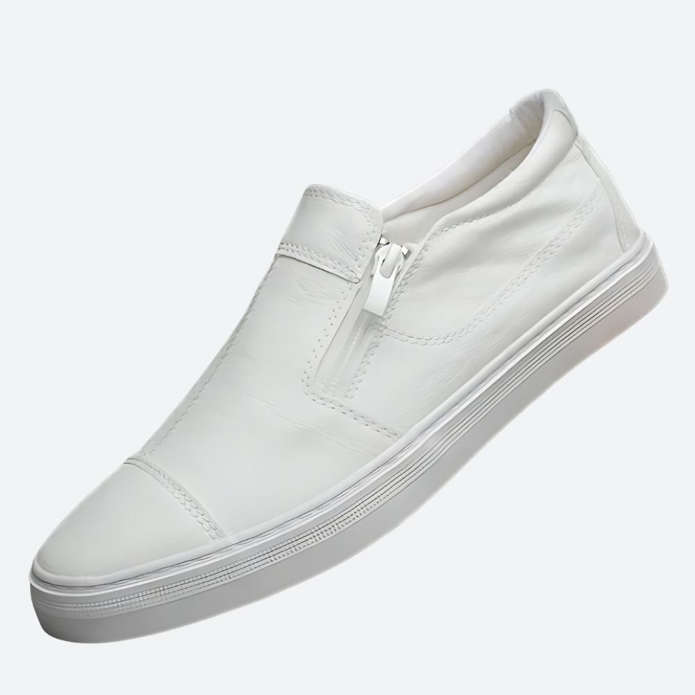 Męskie buty wsuwane casual w kolorze czarnym, wygodne sneakersy slip-on na co dzień