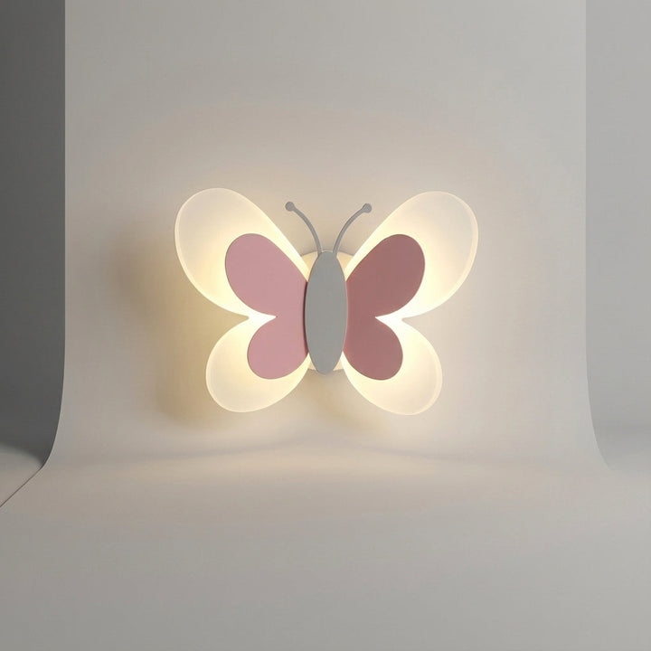 Stylowa lampa ścienna motyl do sypialni, oświetlenie dekoracyjne wnętrz
