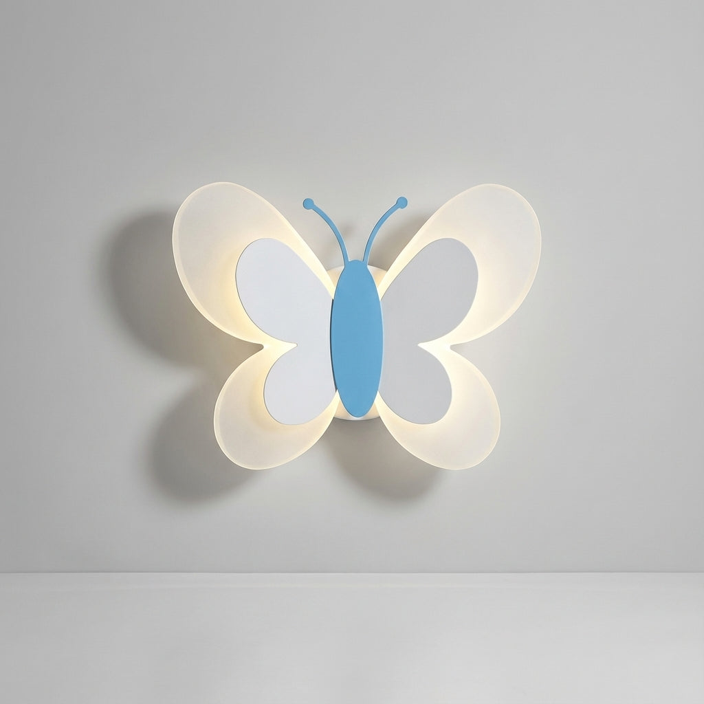 Elegancka lampa ścienna motyl z oświetleniem LED do pokoju dziecięcego i salonu