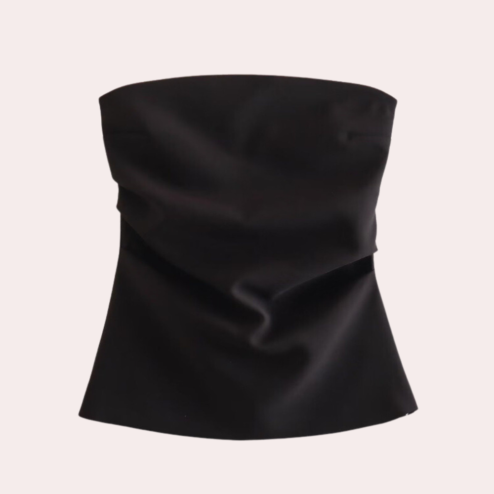 Letni top damski bez ramiączek z kolekcji eleganckiej odzieży Weronika