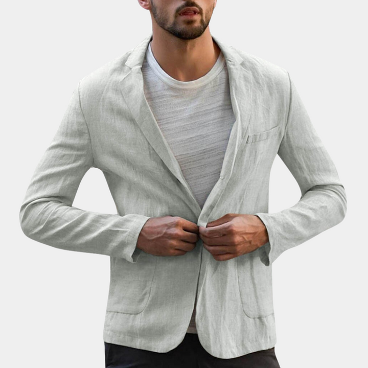 Przewiewna wiosenna marynarka męska casual idealna do eleganckich stylizacji