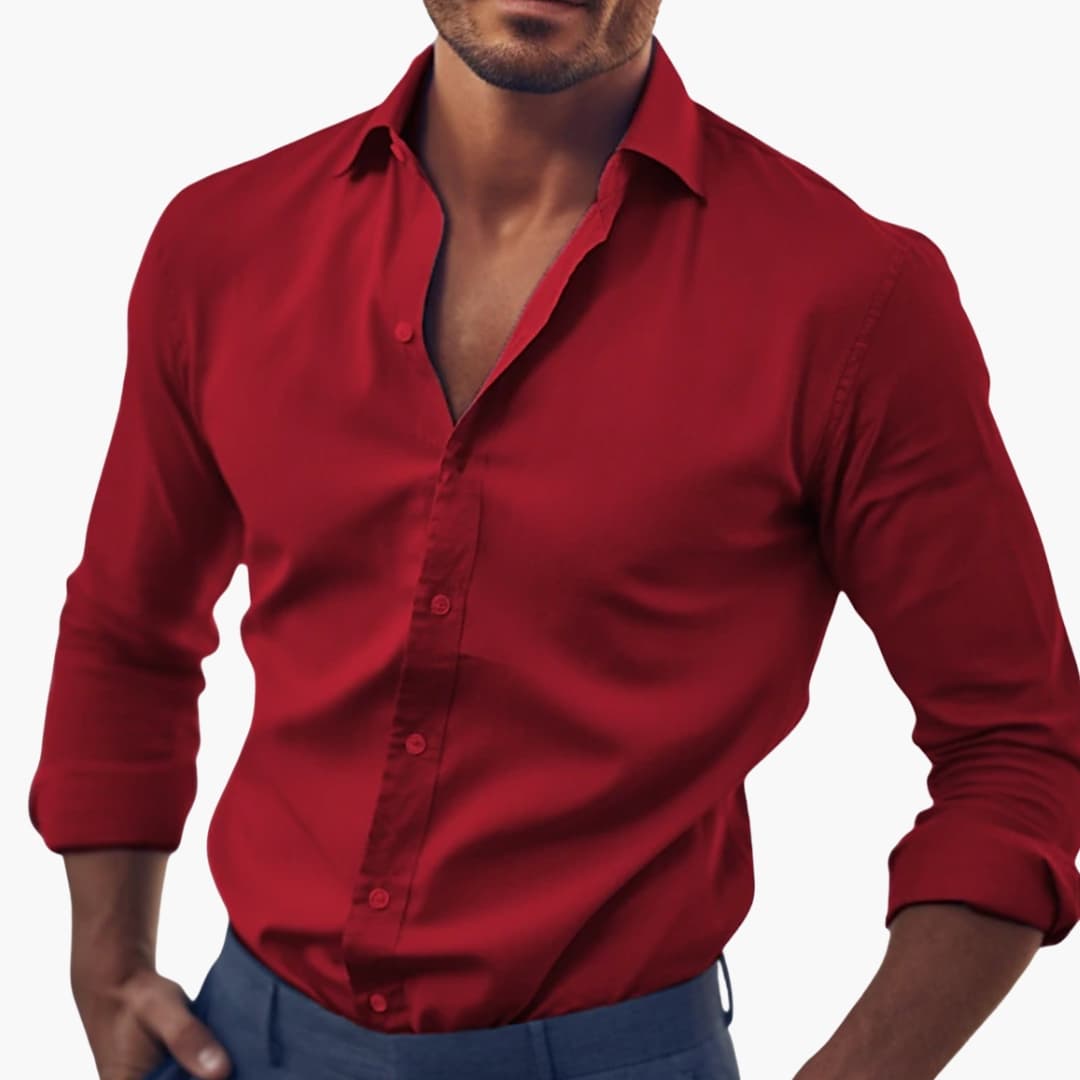 Stylowa koszula formalna męska slim fit, faktura i materiał