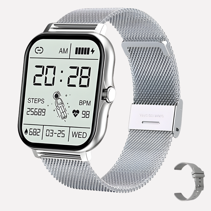 Inteligentny smartwatch sportowy z GPS i przyciskiem SOS w kolorze czarnym
