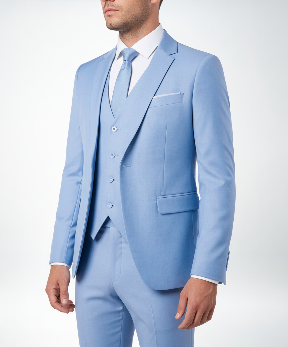 Tył eleganckiej kamizelki z regulacją obwodu dla mężczyzn