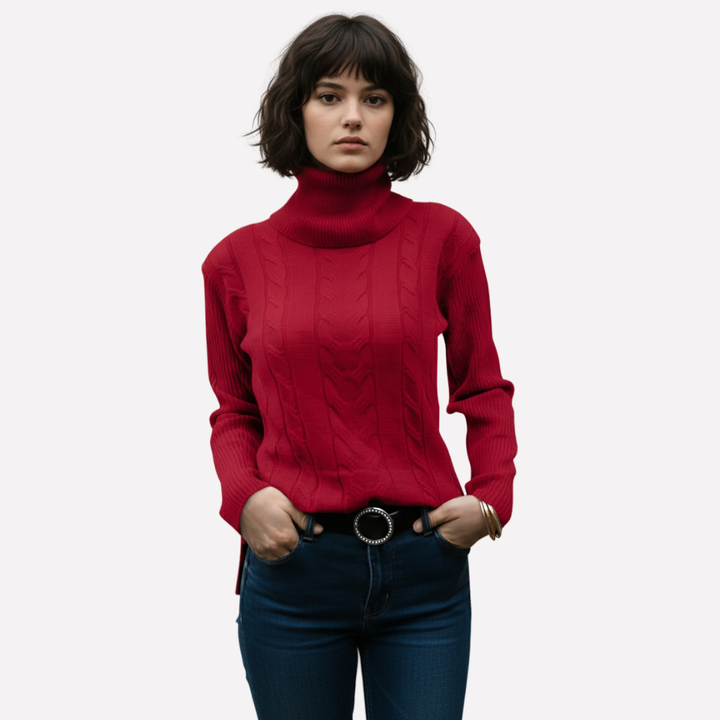 Ciepły i miękki sweter damski na co dzień, styl casual.