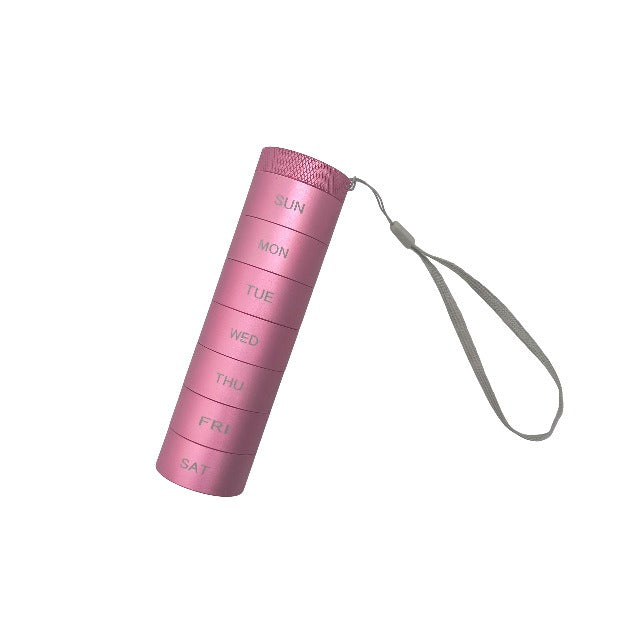 Przenośny aluminiowy organizer na tabletki 7 dni w kieszonkowym etui