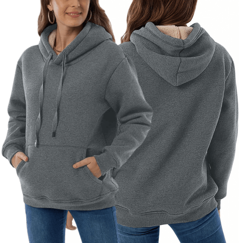 Komfortowa bluza ocieplana damska w wersji oversize, styl codzienna