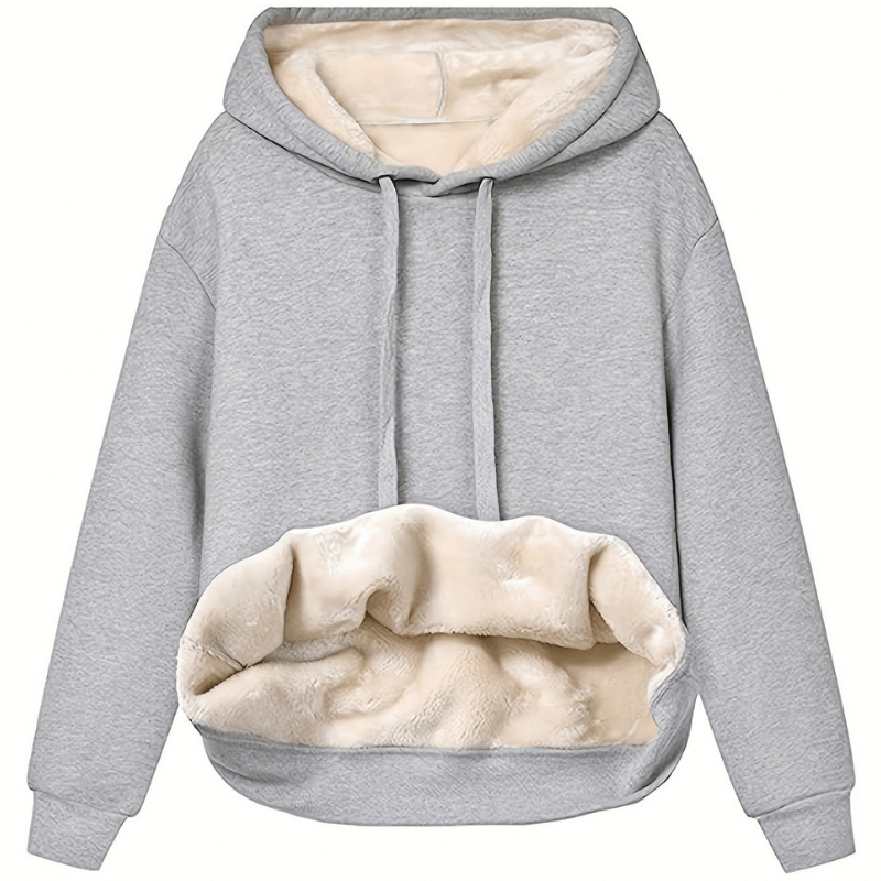 Wygodna bluza z kapturem oversize o grubym splocie, idealna na zimę