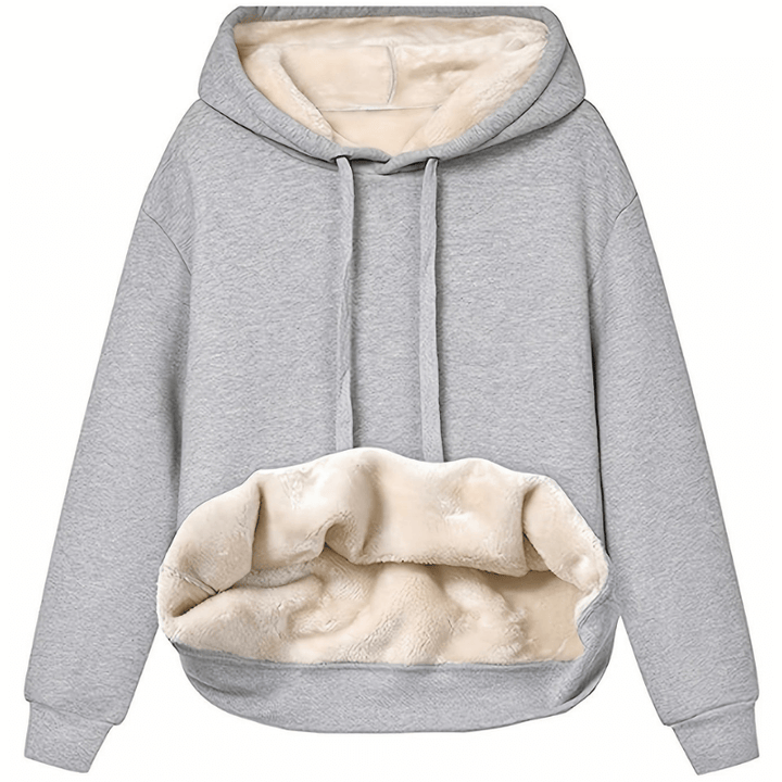 Wygodna bluza z kapturem oversize o grubym splocie, idealna na zimę