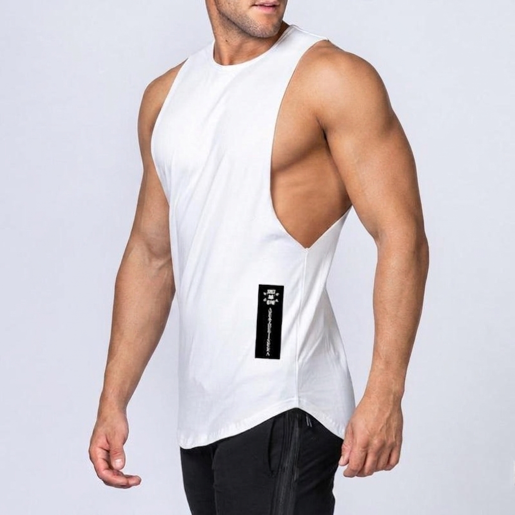 Męski Tank Top z Naszywką - Stylowy i Wygodny Wybór