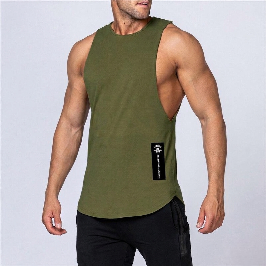 Męski Tank Top z Naszywką - Stylowy i Wygodny Wybór