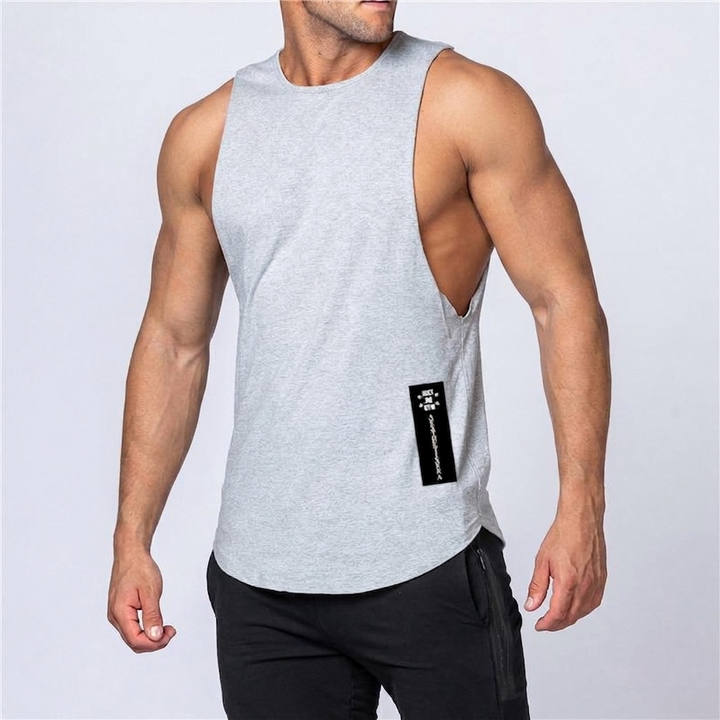 Męski Tank Top z Naszywką - Stylowy i Wygodny Wybór