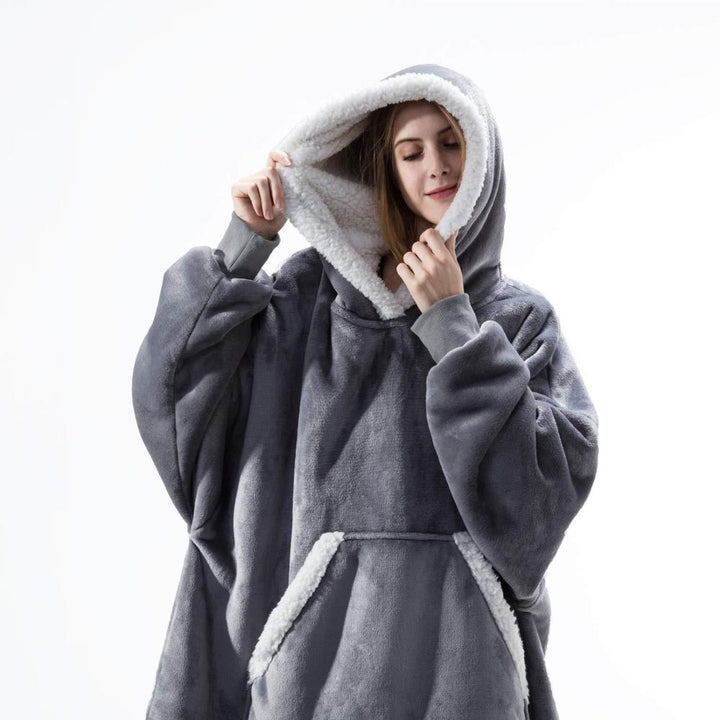 Puszysta bluza koc oversize o luźnym kroju