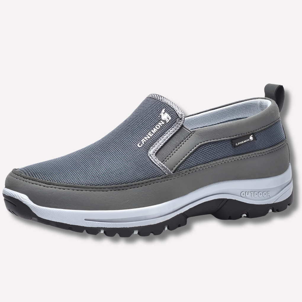 Męskie wodoodporne buty wsuwane w kolorze szarym