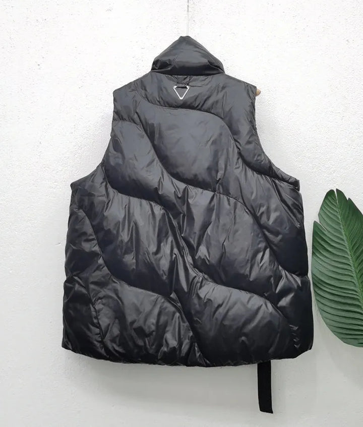 Stylowa pikowana kamizelka oversize, elegancka odzież damska na jesień i zimę