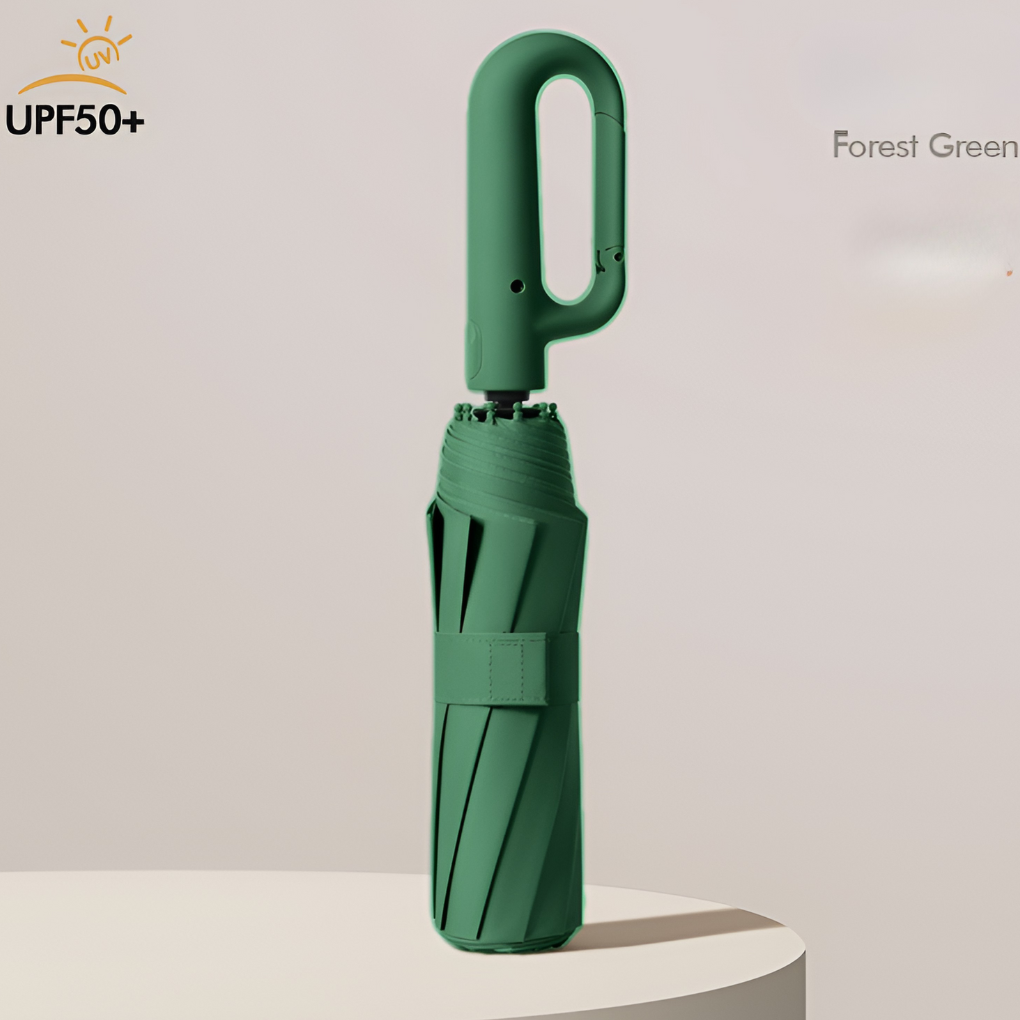 Zielony wiatroodporny parasol z ochroną UPF50+