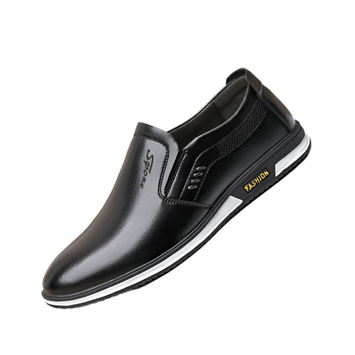 Czarne eleganckie męskie buty wsuwane