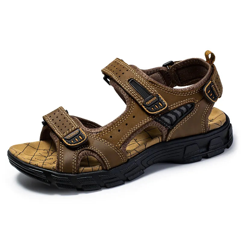 Brązowe sandały damskie i męskie, ortopedyczne buty na lato