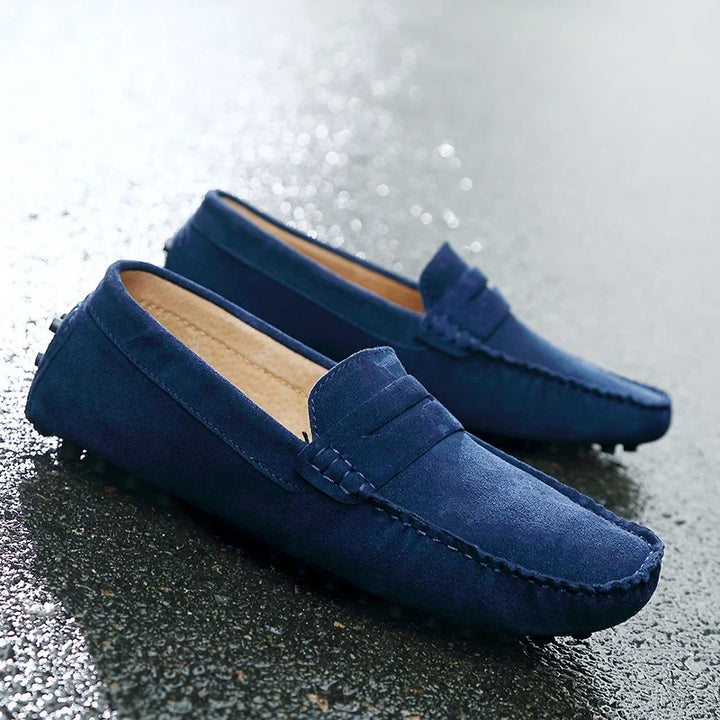 Wygodne buty męskie typu mokasyn, skórzane obuwia męskie na co dzień