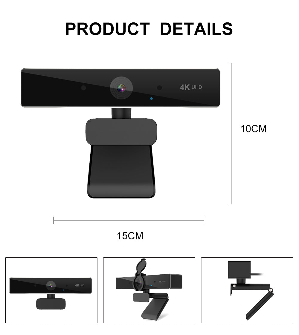 Zestaw akcesoriów komputerowych z kamerą internetową 4K i kablem USB