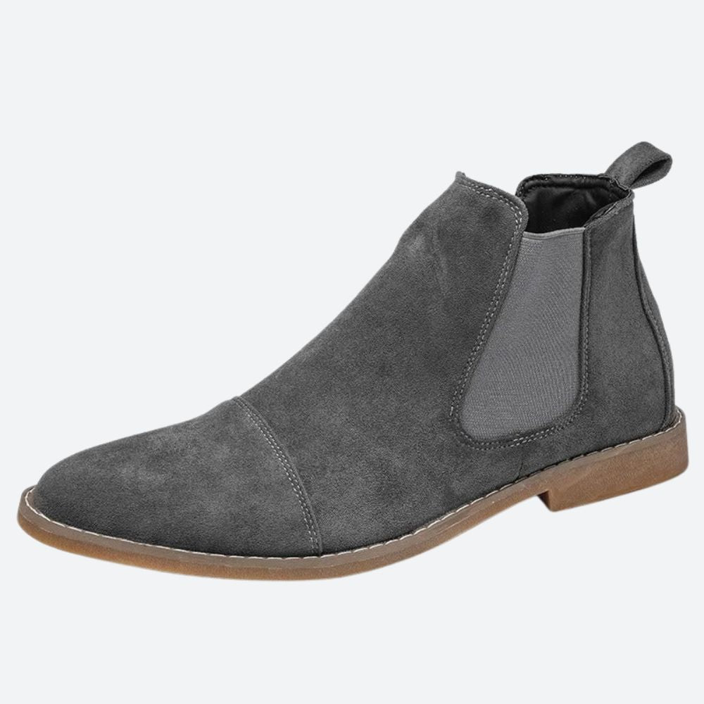 Szare męskie botki chelsea w stylu casual