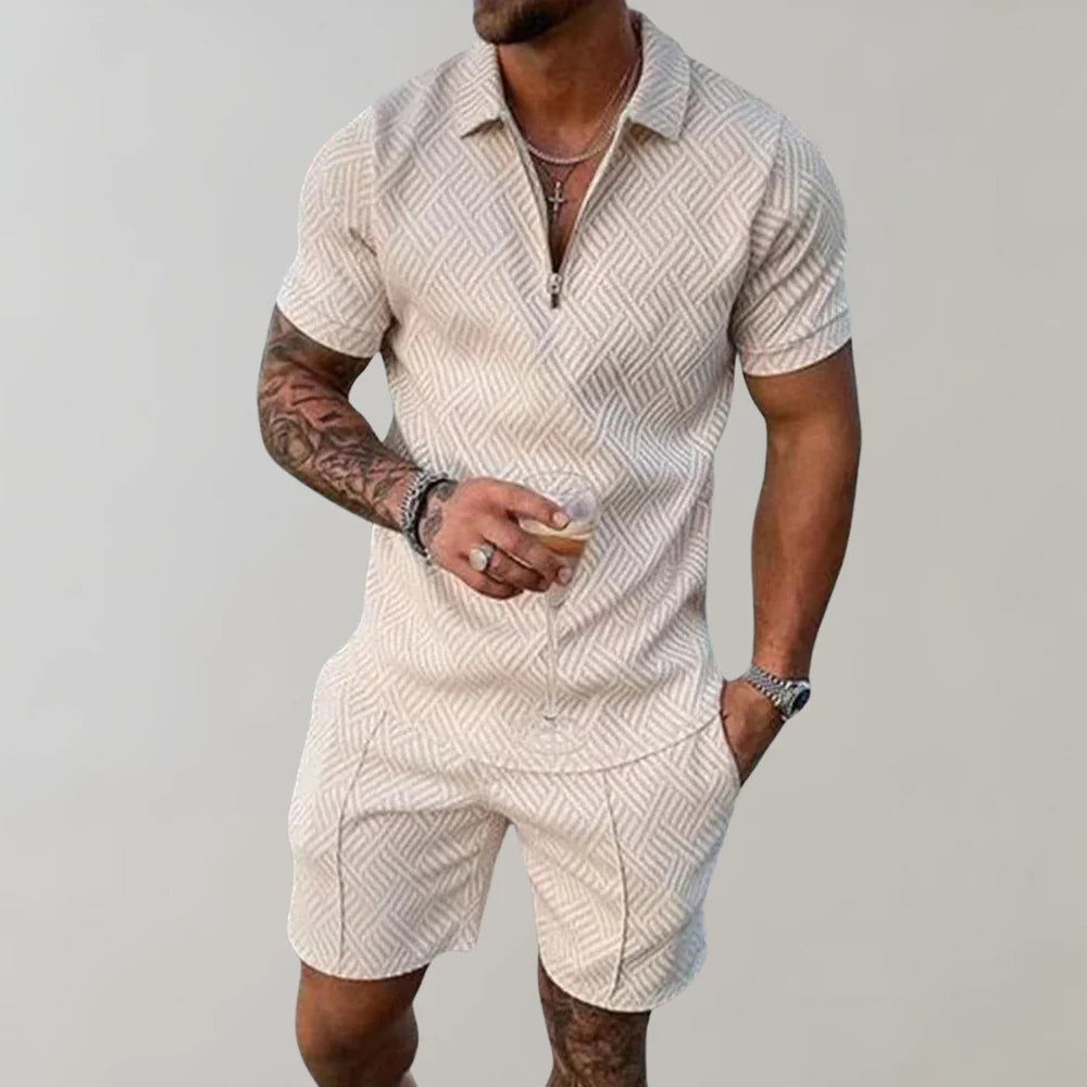 Stylowy komplet na wakacje dla mężczyzn w casualowym stylu