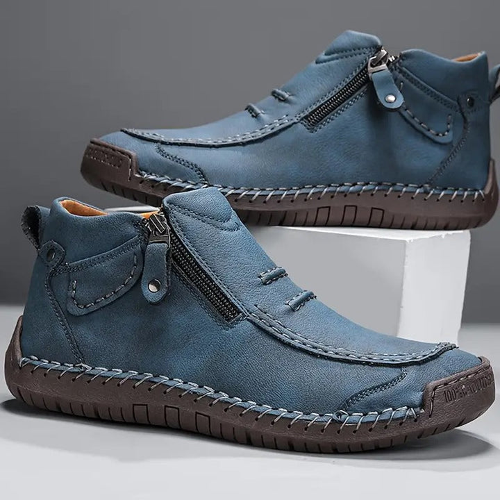 Męskie buty codzienne Rupert w kolorze niebieskim prezentujące smukły design