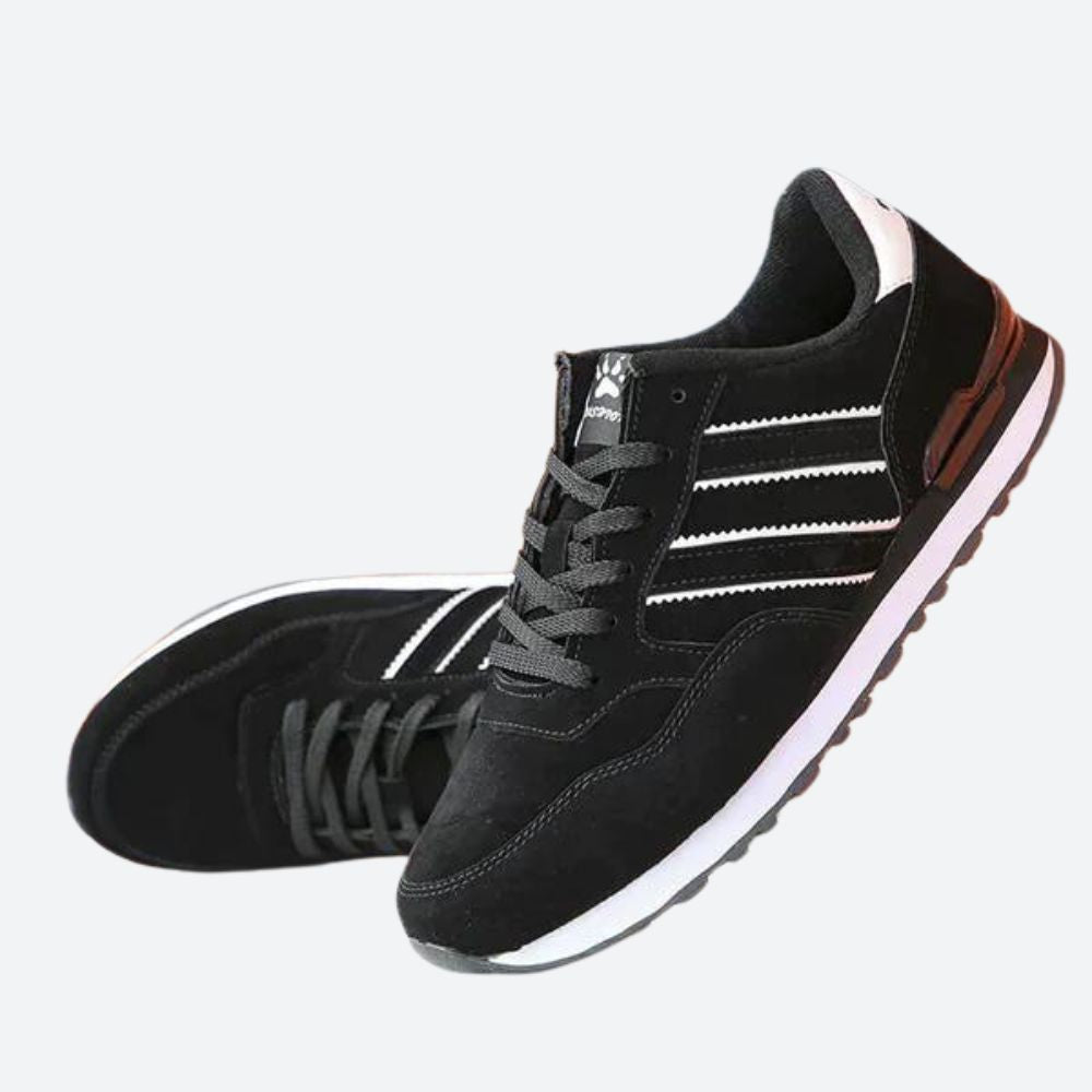 Męskie czarne buty sportowe do codziennego użytku