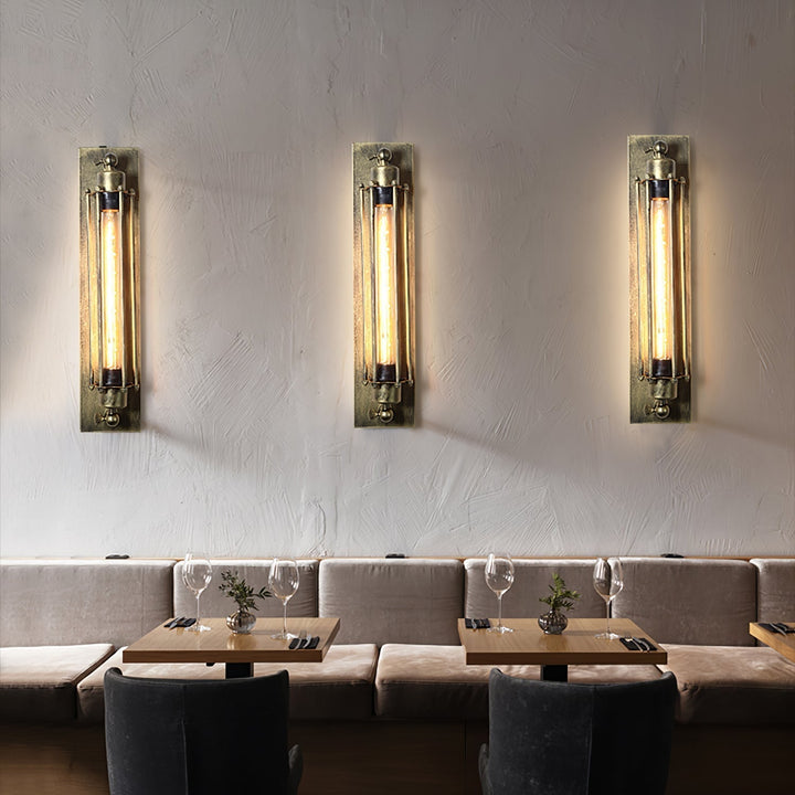 Stylowa lampa ścienna do salonu o nowoczesnym designie loft