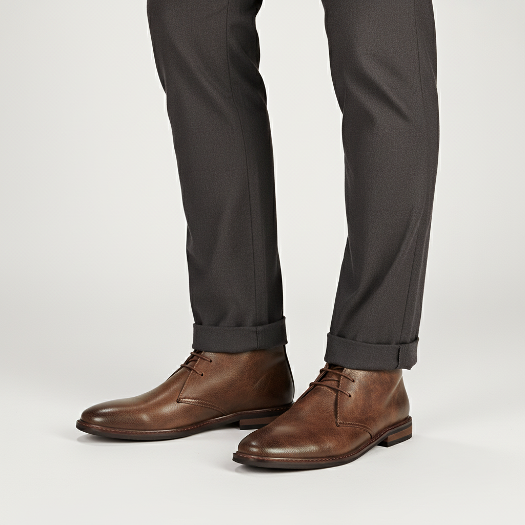 Męskie eleganckie buty vintage Franklin w stylu retro z boku