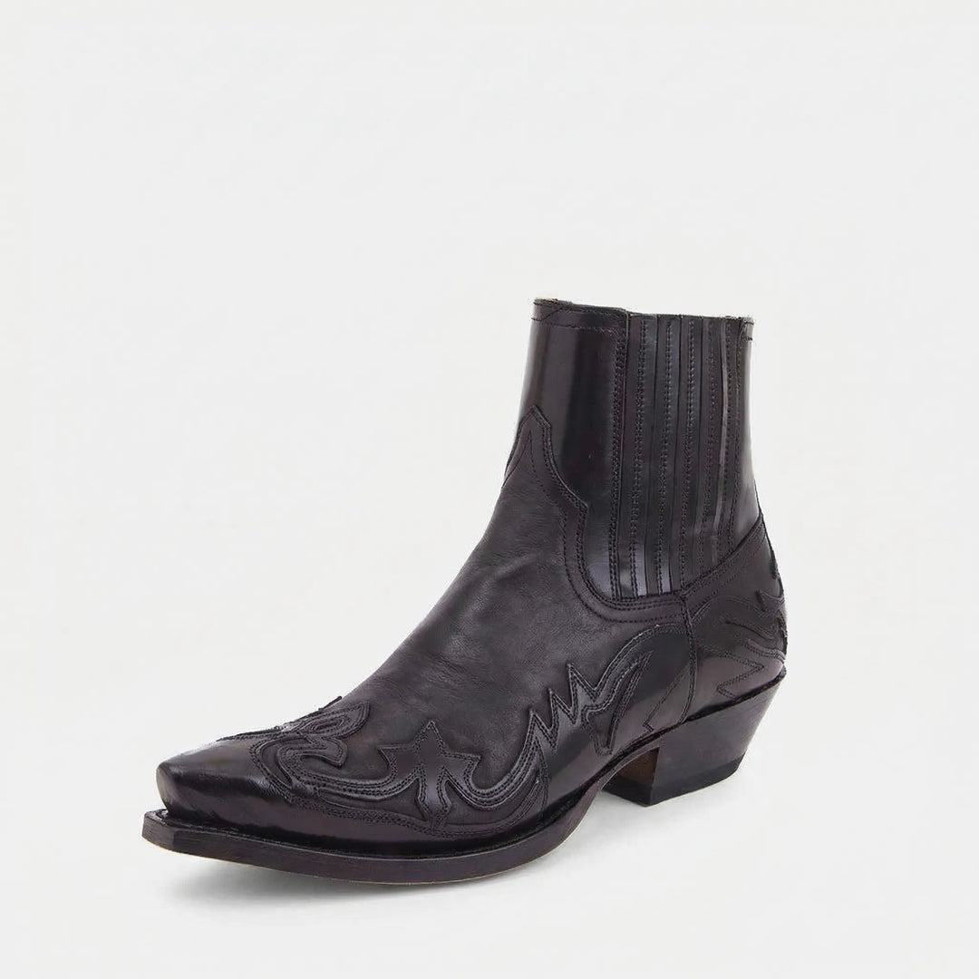 Unisex kowbojskie botki Chris z ozdobnym haftem w stylu western