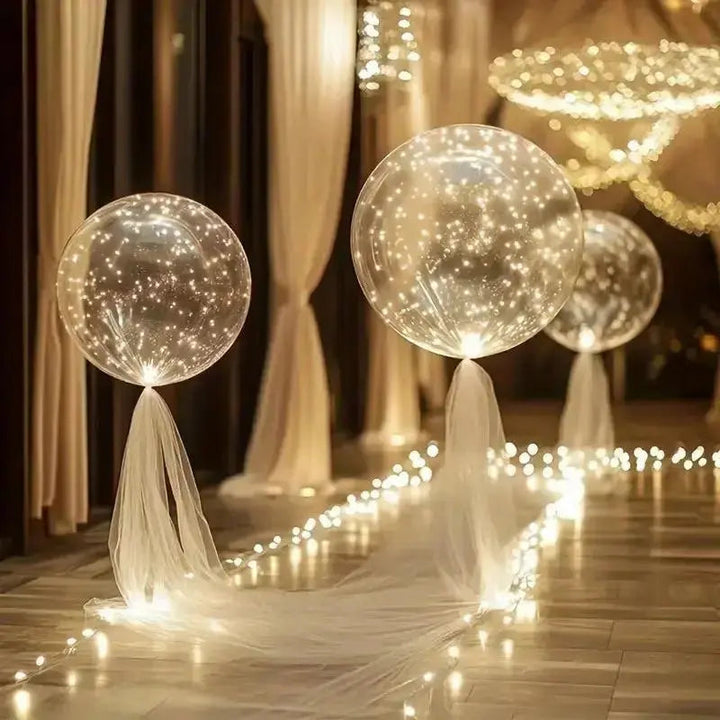 Świecące balony LED na imprezę i dekoracje domowe w ciemnym otoczeniu