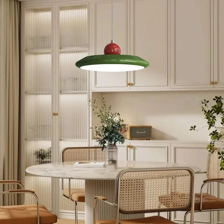 Elegancka lampa wisząca oświetlenie salonu, minimalistyczny design w stylu bauhaus
