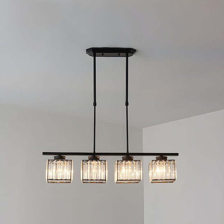 Nowoczesna skandynawska lampa wisząca LED ze szklanym kloszem w salonie