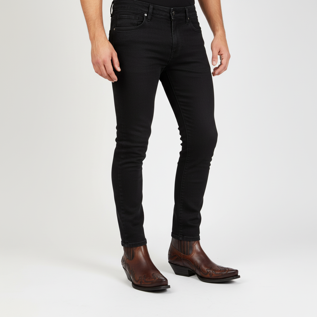 Brązowe buty w stylu western Jonah obuwie całoroczne