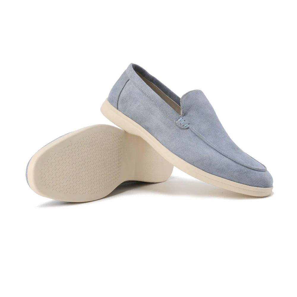 Moda męska - brązowe mokasyny wsuwane, eleganckie buty wizytowe