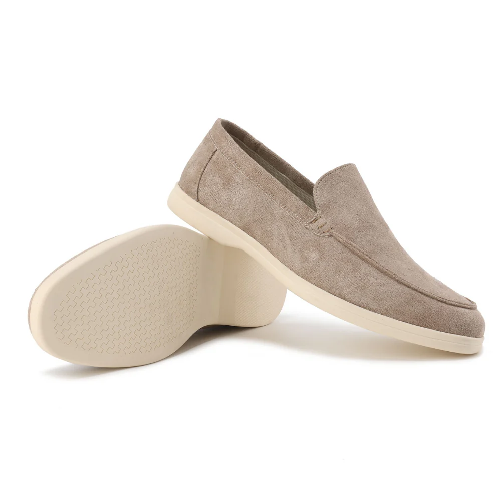 Stylowe buty męskie wsuwane, podeszwa i wykończenie z bliska