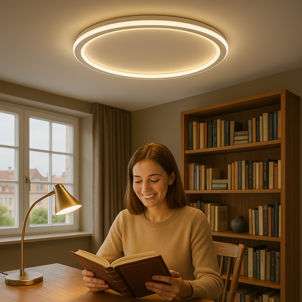 Zbliżenie na wysokiej jakości materiał nowoczesnej lampy Roomlight