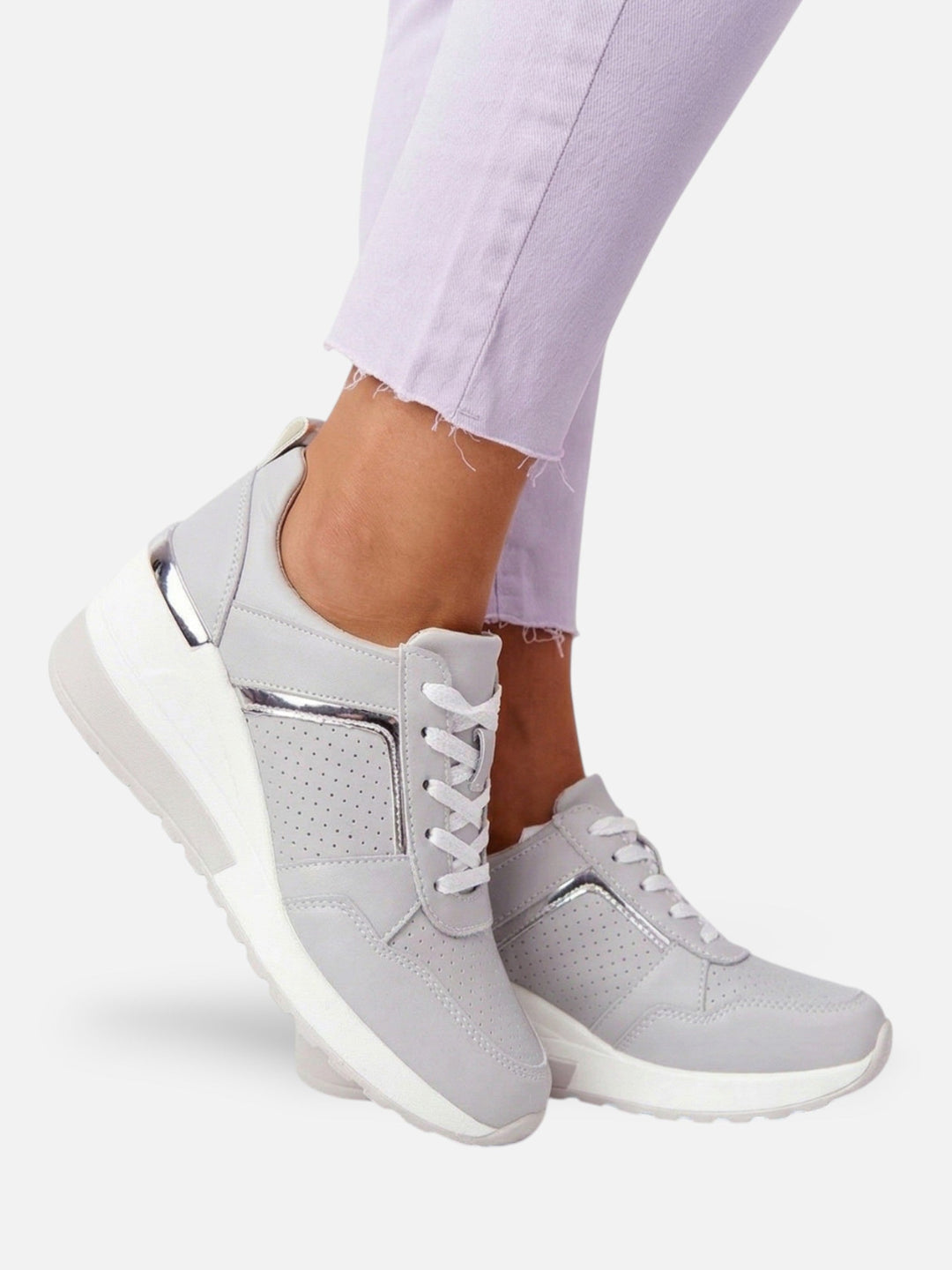Lekkie buty codzienne damskie z elastyczną podeszwą