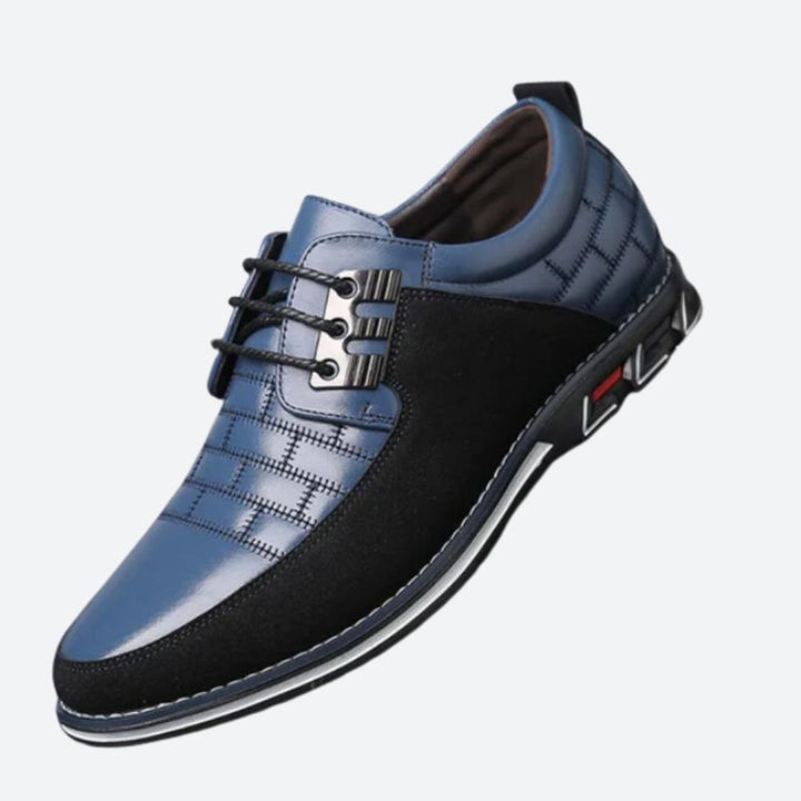 Niebieskie męskie buty wizytowe