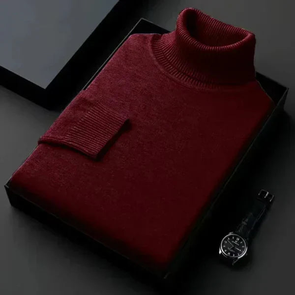 Elegancki i ciepły sweter z golfem dla mężczyzn szukających stylu