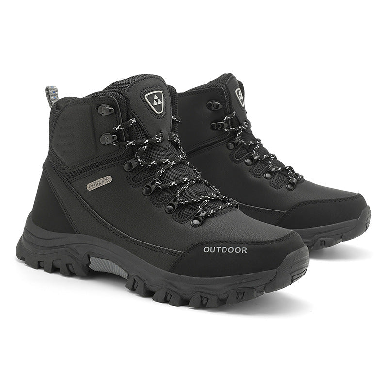 Męskie czarne buty trekkingowe All-Terrain z wysoką cholewką